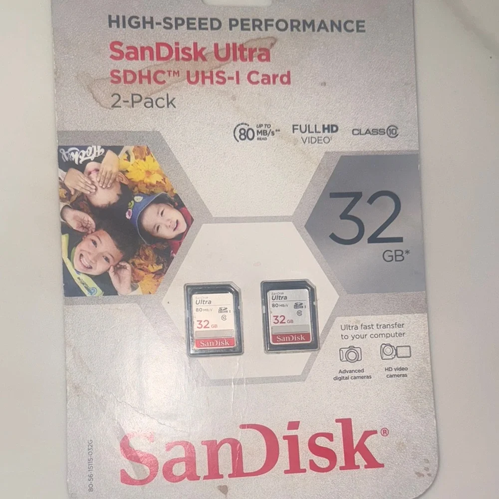SanDisk Ultra SDHC UHS-I Card 32GB 2-Pack